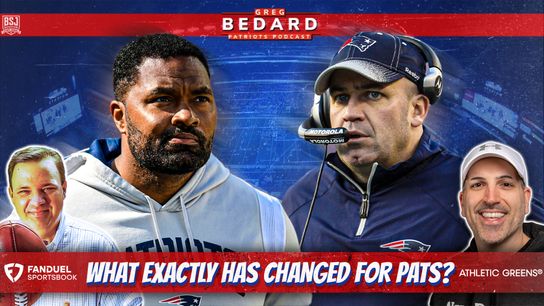 .@FDsportsbook & @AthleticGreens Podcast: Bedard Patriots Pod - What has really changed? taken at BSJ Headquarters (Patriots)